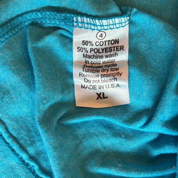 Ron Jon Surf Shop Cocoa Beach Aqua Blue Women's Short Sleeve T Shirt XL NEW - Picture 7 of 7